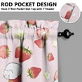 thumbnail image 5 of Kitchen Curtains 36 Inch Short - 3 Panel Set Strawberry Print, Rod Pocket Window Curtains 100% Polyester, Cute Fruit Valance for Farmhouse, Cafe, Living Room, Bedroom, Easy Wash, 5 of 6