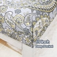 thumbnail image 3 of Floral Printed Sheet Set King Soft Microfiber Botanical Bed Sheets Extra Deep Pocket Pieces, 3 of 6