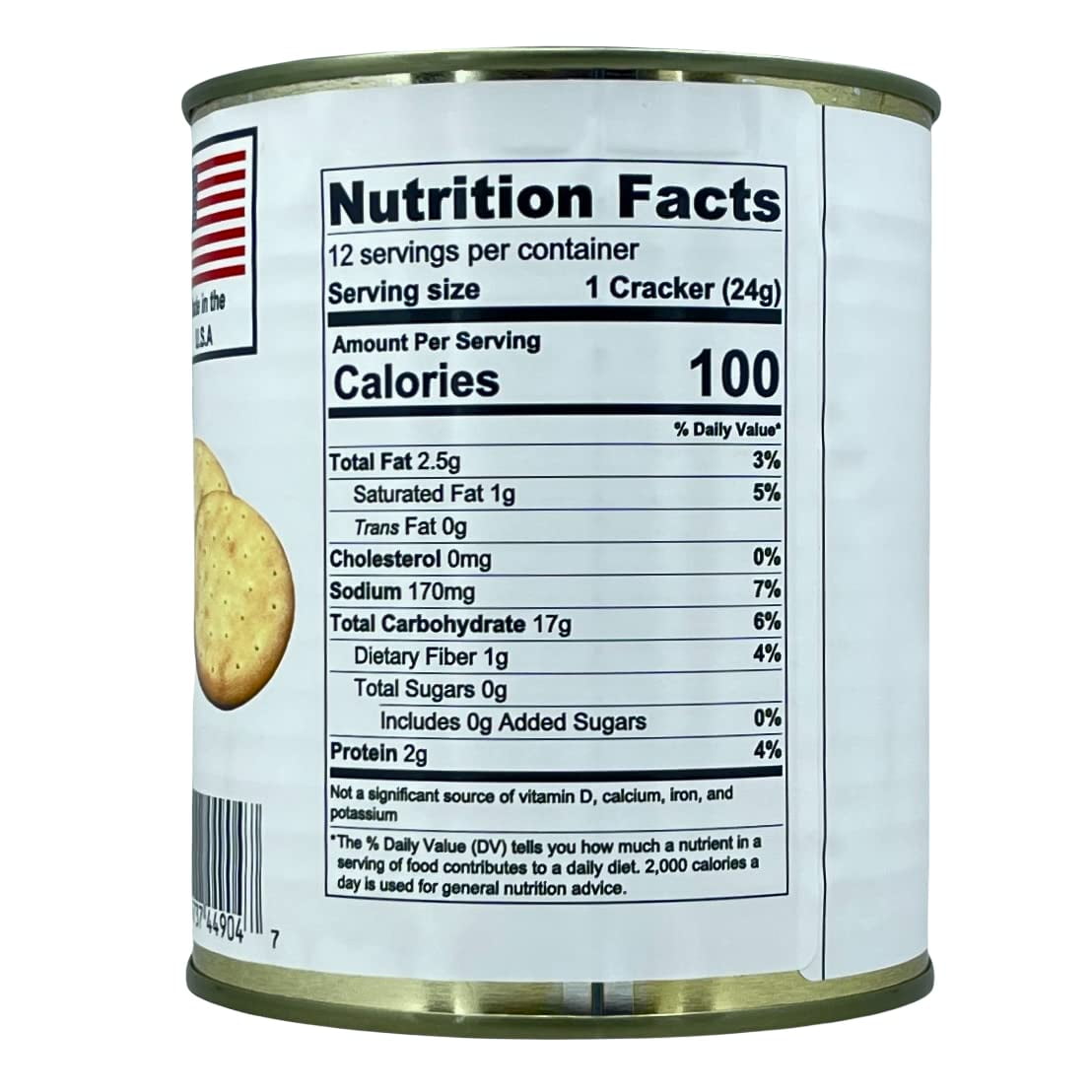 Future Essentials Sailor Pilot Bread Crackers  Dried Long Storage Emergency Camping Food #2.5 / 12 Servings / Can - 6 Cans