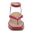 thumbnail image 5 of FSJ Women Split Toe Strappy Thong Sandals Buckled Ankle Strap Flat Heeled Shoes Summer Beach Dressy Flatform Sandals Size 11 Deep Pink, 5 of 5