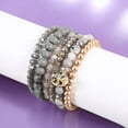 thumbnail image 5 of Ella and Elly Plus 6 Piece Beaded Stretch Bracelet Set With Charm, 5 of 5