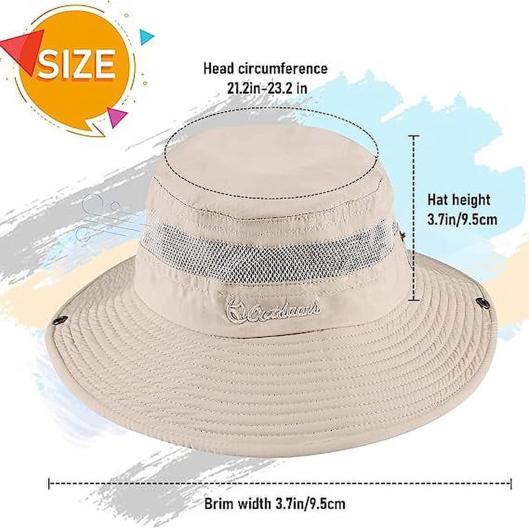 Plarmod Mens Sun Fashing Hat, Wide Brim Cools Super Wide Brim