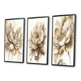 thumbnail image 3 of Designart "Indigold Beige Floral Beauty III" Floral & Botanical Framed Wall Art Set Of 3 - Beige Floral Frame Gallery Wall Set For Home Decor, 3 of 6