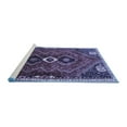 thumbnail image 2 of Ahgly Company Machine Washable Indoor Rectangle Persian Blue Traditional Area Rugs, 5' x 7', 2 of 4
