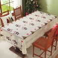 thumbnail image 4 of Sunyuer Lace Tablecloth with Christmas Embroidered Design, Vintage Rustic Embroidered Table Cover for Christmas, Parties, Home Decor, and Outdoor Event, 4 of 5