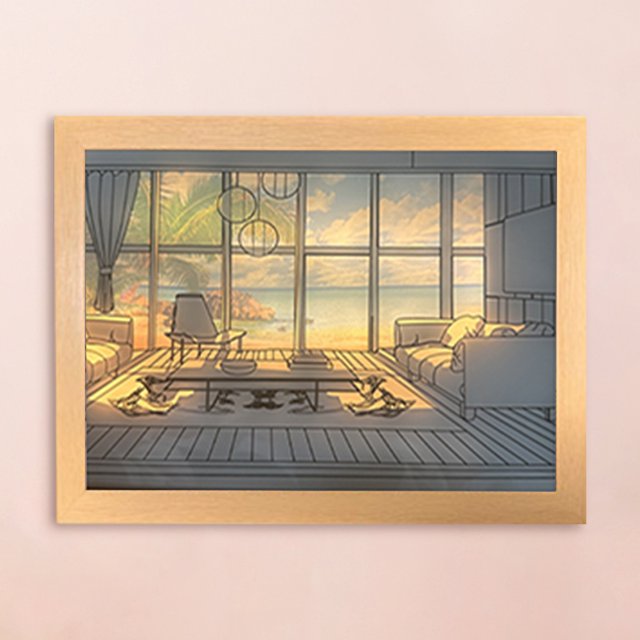 Atmósfera lámpara de mesa lámpara moderna pintura para decoración de pared dormitorio (D) Tmvgtek Para estrenar