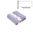 thumbnail image 3 of Extra Large Fleece Bath Towel, Wavy Texture, Soft Absorbent Face Towel for Home Daily Use, 75 x 35 cm, Gray, 1-Pack, 3 of 6