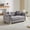 Grey + Velvet + 2 Seat + Foam, variant on ChenyueFurn 62" Velvet Chesterfield Loveseat with Rolled Arms,Grey