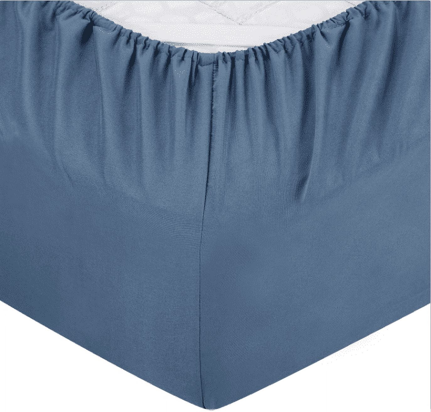 Sweet Home Collection 1500 Series Bed Sheets - Extra Soft Microfiber Deep Pocket 6pc Sheet Set - Denim, RV Short Queen