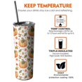 thumbnail image 6 of 20oz Happy Thanksgiving Day Skinny Tumblers Stainless Steel Tumbler with Lid and Straw,Vacuum Insulated Double Wall Travel Tumbler Cups with Cleaning Brush for Coffee,Tea, 6 of 6