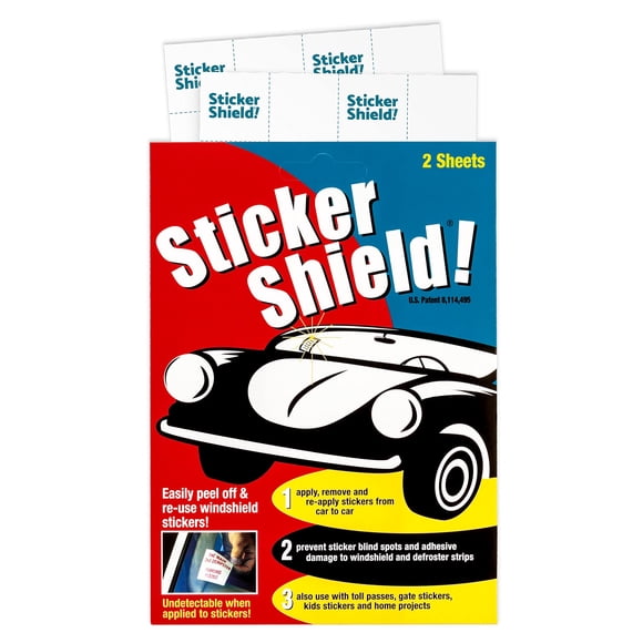 Sticker Shield Aplicador de calcomanías para parabrisas 10 x 15 cm, paquete de 2
