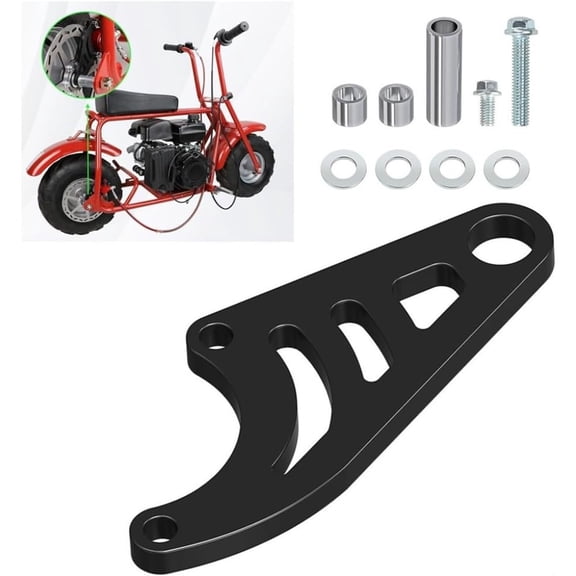 Mini Bike CT100U Black Hydraulic Brake Bracket Kit Compatible with Minibike Powersport Coleman CT100U 98cc 3.0HP Rear Brake Caliper Mount Replacement Parts  ﻿