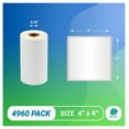 thumbnail image 2 of 4x4 Thermal Labels - 4960 Labels - Direct Thermal Shipping Labels with Sensor - 0.75 Inch Perforation - Compatible with Zebra, Bixolon & More, 2 of 7
