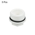 thumbnail image 3 of Uxcell Male Thread Hex Head Pipe Plug Nut Cap Socket White, 8 Pack G1 5, 3 of 4