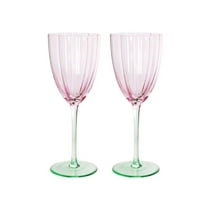 Vintage clear glass cocktail glasses. Long - stemmed, creative champagne glasses.