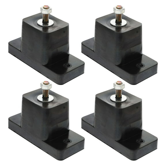 CRILSTYLEO 4Pcs Air Conditioner Support Bracket Black Sturdy Vibration Absorption Pads for External Unit