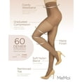 thumbnail image 3 of MeMoi Support Mate 60 Denier Energizing Support Pantyhose - Womens - Female, Large, Bronzo, 3 of 12