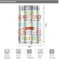 thumbnail image 4 of Colorful Kids Bathroom Rules Shower Curtain Funny Girls Boys Teen Inspirational Motivational Quotes Shower Curtains for Bathroom Decor 72x72Inch Washabale Fabric Bath Curtain Set with 12 Hooks, 4 of 5