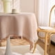 thumbnail image 5 of Mantel de algodón grueso de color blanco cremoso, cuadrado, pequeño, con flecos, para mesa de centro, mesa auxiliar, decoración de mesa, 5 of 5