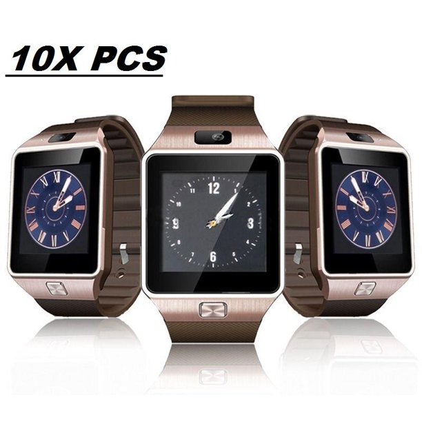 AmazingForLess 10 Pack DZ09 Gold Smart Watch Wholesale Lot Touch