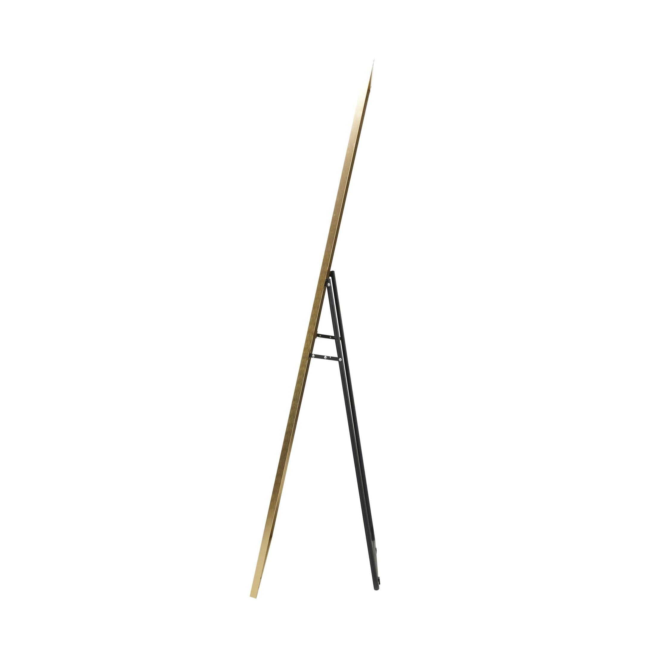CosmoLiving by Cosmopolitan 26" x 65" Gold Metal Floor Mirror with Stand