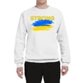 thumbnail image 2 of Ukranian Strong Vintage Unisex Crewneck Graphic Sweatshirt, White, Small, 2 of 4