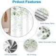 thumbnail image 4 of White Shower Curtain Set for Bathroom 36x72 inches Sage Green Eucalyptus Stall Bathtub RV Room Partition Decoration Willow Leaves Waterproof Fabric Shower Curtains with Hooks, 4 of 6