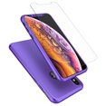 thumbnail image 1 of iPhone Case, Case For iPhone, iPhone Case With Screen Protector, Tekcoo [Purple] Ultra Thin Full Protection Anti-Scratch Hard Slim Cover Shell w/Tempered Glass Screen Protector Cover Skin, 1 of 4