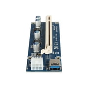 Rosewill Mining Card, Riser Card, PCIe (PCI Express) 16x to 1x Riser Adapter, USB 3.0 Extension Cable 60cm, 6 pin PCI-E to SATA Power Cable, GPU Riser Adapter, Ethereum Mining Riser Card