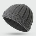 thumbnail image 2 of Gyujnb Thickened Winter Knit Hat with Foldable Brim - Thermal Soft Yarn Cap, Stylish Knitted Design for Cold Weather Outdoor Adventures, Daily Wear & Autumn/Winter Outings,Size:One Size, 2 of 4