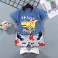 thumbnail image 2 of NOLDARES Toddler Baby Boy Clothes Boys Summer Outfits T-shirt Dinosaur Boy Short Sleeve Set 18 Months-4T Blazer,5-6 Y, 2 of 4