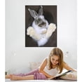thumbnail image 2 of Wallhogs Bunny in a Hat Wall Mural, 2 of 2