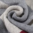 thumbnail image 4 of Bufanda de lana merino de lujo a rayas para hombre, corbata de punto gruesa, suave y cálida, envuelta en caja de regalo para invierno, 4 of 4