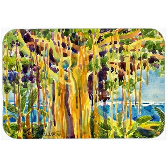 Carolines Treasures Tree Banyan Tree Glass Cutting Board - Large