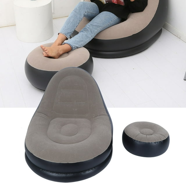 Inflatable Lounge Chair Modern with Footstool Folding Recliner Sofa Chair Lounger Sofa Inflatable Sofa for Living Room Balcony Garden ANGGREK Otros