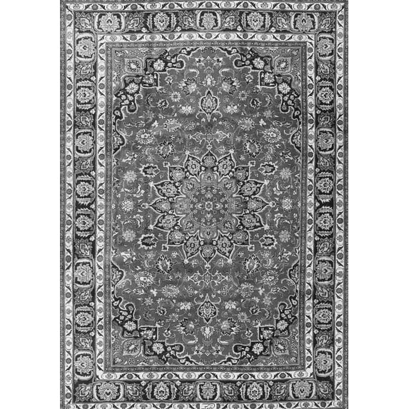 Ahgly Company Indoor Rectangle Persian Gray Traditional Area Rugs, 5' x 8'