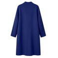 thumbnail image 6 of cocolona Trench Coat for Women Open Front Long Sleeve Solid Color Long Jacket Notch Lapel Lined Fall Winter Wool Coat with Pockets, 6 of 7