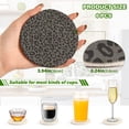 thumbnail image 3 of Haosy Set of 6 Drink Woven Coaster with Holder Heat Resistant Non-Slip Bar Coasters 4 Inches Dark Gray Leopard Print, 3 of 7