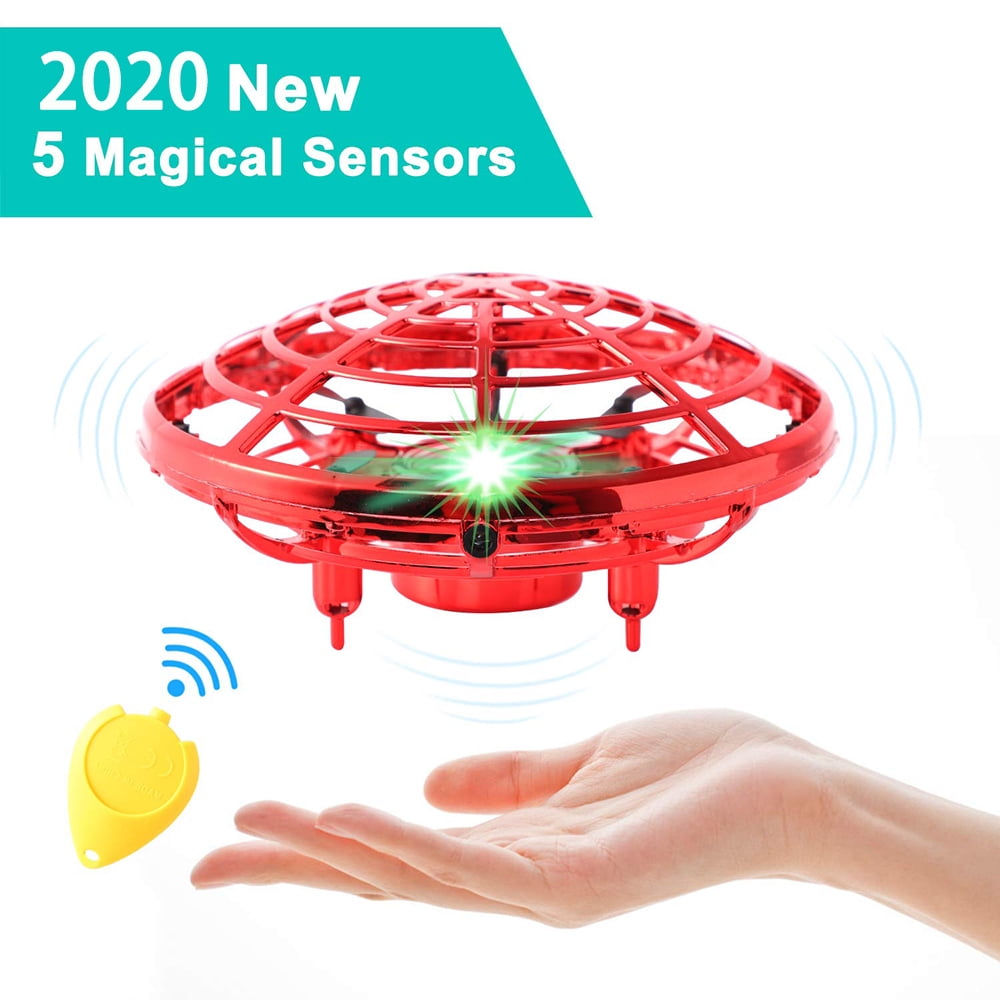 Mini Drone,Levitation UFO Drone,Hand Operated Quad Induction,Mini Handheld USB Fan USB Charging Aircraft Toys with LED Light for Boys and Girls b
