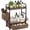 Dark brown, variant on 2 Tier Bathroom Counter Organizer with Drawer, Wooden Vanity Skincare Storage Shelf with Thickened Iron Frame, Countertop Shelves with Basket and Hooks for Bathroom Makeup Organization (Dark Brown)