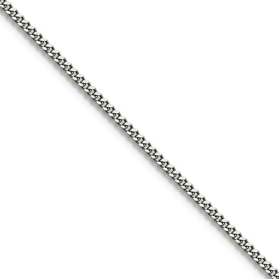 Stainless Steel Polished 1.5mm Curb Chain Necklace 24 Inch Chain Necklace for Women and Men