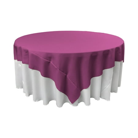 

LA Linen Polyester Poplin Square Tablecloth 90 by 90-Inch Magenta
