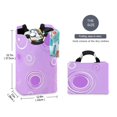 thumbnail image 5 of Laundry Basket Collapsible Laundry Basket Hamper with Handles for Dorm Clothes Toy Storage Purple Circles, 5 of 7