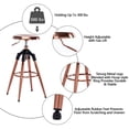 thumbnail image 5 of Rose Gold Bar Stools, Backless Adjustable Height Swivel Round Seat Bar Stool for Kitchen Island, Dining, Bar, 5 of 8