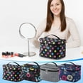 thumbnail image 1 of Large Travel Makeup Bag with Multiple Pockets - Portable Cosmetic Organizer for Women, Waterproof Toiletry Bag for Daily Use & Vacation, 1 of 4