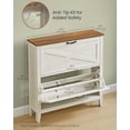 thumbnail image 2 of Collection - Shoe Storage Cabinet Organizer with Flip Drawers  Freestanding Narrow Shoe Rack Cabinet for Entryway  Farmhouse Style  Fits to Pairs  Rustic, 2 of 7