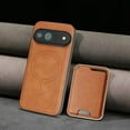 thumbnail image 2 of 2 In 1 Functuon Case for Google Pixel 10 /10 Pro, PU Leather Detachable Magnetic Card Bag, Support Wireless Charging, Shockproof Protective Lightweight Cover for Google Pixel 10 /10 Pro, Brown, 2 of 8