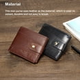 thumbnail image 4 of Male Purse Leather Wallet Card Holder Money Bag Multi-layer Compartment Driving License Wallets Gifts Anniversary Coffee Color vertical, 4 of 10