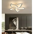 thumbnail image 6 of Q&S Modern LED Flower Shape Ceiling Light Dimmable Flush Mount Ceiling Lights Fixture for Bedroom Dining Room Living Room 25.2”, 6 of 8