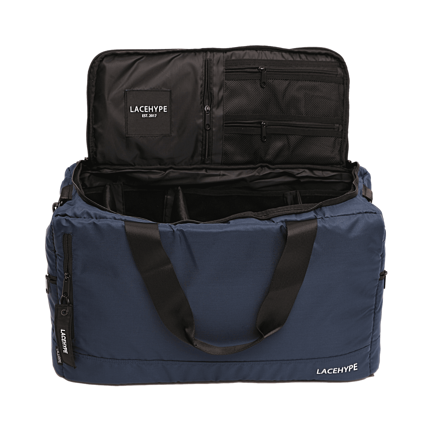 LaceHype Sneaker Duffel Travel Gym Training Bag with 3 Dividers